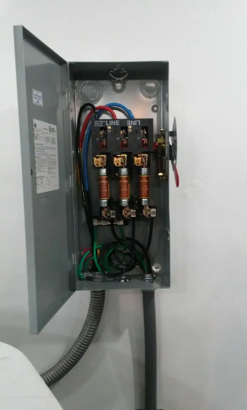 Three-phase disconnect switch installed for Electrical Wiring & Rewiring in Beltsville
